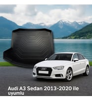 Audi A3 Sedan 2013–2020 Uyumlu 3D Bagaj Havuzu Premium