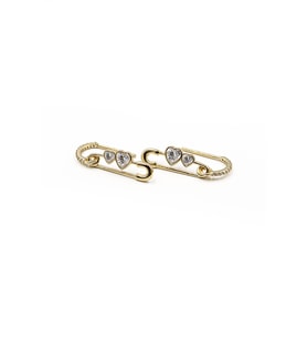 Zirkon Taşlı Modern Ataç Model Xuping Küpe - Gold