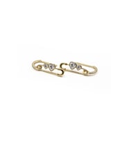Zirkon Taşlı Modern Ataç Model Xuping Küpe - Gold