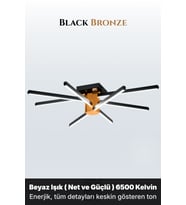 Nova 8 Bronz LED Tavan Avize – Kumandalı Dim Edilebilir – Aşağı Işık