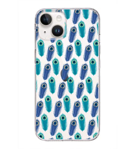 PrintiFy Apple  iPhone 14 ile Uyumlu 1mm Slim Fit Nazar Boncuğu 4 Baskılı Şeffaf  Kılıf