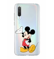 Xiaomi Mi 9 Lite Uyumlu Kapak Mickey Mouse Tasarımlı Şeffaf Silikon Kılıf
