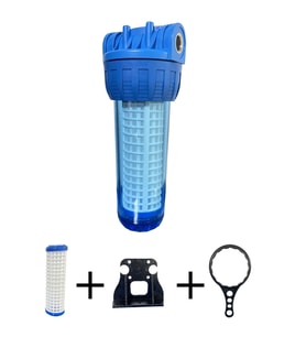 Daire Girişi Su Arıtma Filtre Kabı 10 Inch , 3/4 Inch In Out Bağlantılı