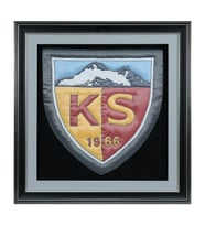 e38 EL İŞÇİLİĞİ KAYSERİSPOR ARMASI TÜL ALTI NAKIŞ TEKNİĞİ TABLO 73*70 cm - 5851
