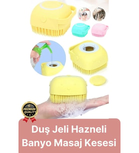 Çok Amaçlı Silikon Evcil Hayvan Bebek Çocuk Şampuan Hazneli Banyo Masaj Tarak Duş Fırçası Kesesi