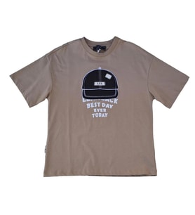Erkek Çocuk Pamuklu Oversize Şapkalı Tshirt