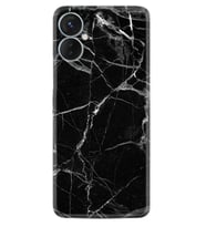 Tecno Spark 9T Kılıf Resimli Desenli Baskılı Silikon Fragile Black Mermer 1378