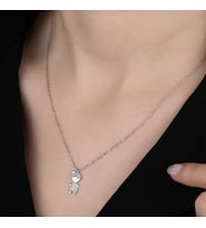 Taşlı Çocuk 925 Ayar Gümüş Kolye