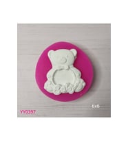YY0397 Baby Yazılı Ayıcık Çerçeve Silikon Kalıp