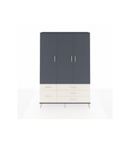 Arges Dolap 5 Raflı 5 Çekmeceli Tek Askılı 132x30x195 Antrasit-Antrasit/Aytaşı
