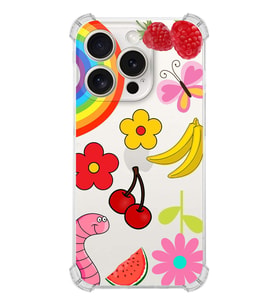 PrintiFy Apple iPhone 15 Pro Water Color 5 Şeffaf Köşe ve Kamera Korumalı Korumalı Antişok Kılıf