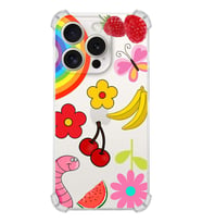PrintiFy Apple iPhone 15 Pro Water Color 5 Şeffaf Köşe ve Kamera Korumalı Korumalı Antişok Kılıf
