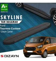 Ford Tourneo Custom Uzun Şase Skyline Siyah Yan Basamak 243 Cm 2012-2023 A+ Kalite
