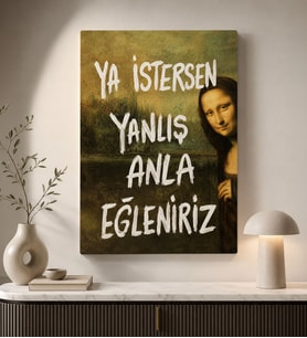 BK Gift Vintage Klasik Sanat Esprili Sözlü Dekoratif Kanvas Tablo - 22