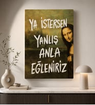 BK Gift Vintage Klasik Sanat Esprili Sözlü Dekoratif Kanvas Tablo - 22