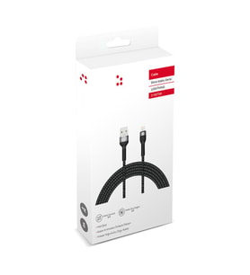 Apple iPhone, iPad, iPod Uyumlu Yüksek Hızlı Şarj Lightning USB Kablo Güçlü 480Mbps Aktarım (2Metre) (Siyah)