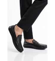 Voyager Erkek Hakiki Deri Loafer Mokasen Ayakkabı Hafızalı Taban Hafif Smart Casual Siyah M420 M