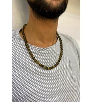Bitki Fosilli Orijinal Damla Kehribar Kolye