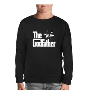 The Godfather - Logo Siyah Çocuk Sweatshirt