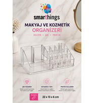Şeffaf Akrilik Çok Bölmeli Makyaj ve Kozmetik Organizer Standı