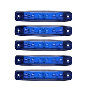 Mavi Parmak Led Dorse Lamba 6 Ledli 12-24V 5'li
