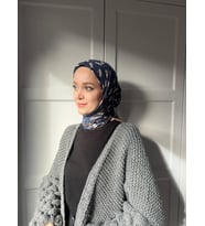 Modakaşmir Çiçek Baharı Desen Bambu Eşarp (Koyu Vizon)