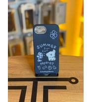 iPhone 16e Uyumlu Özel Tasarım Sevimli Figürlü Deri Dokulu Telefon Kılıfı (Lacivert)
