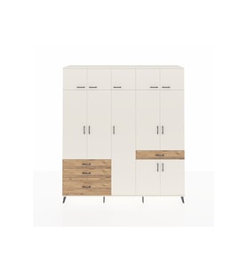 Hyperion Dolap 11 Raflı 4 Çekmeceli 2 Askılı 220x44x243 Aytaşı-Aytaşı/Çam