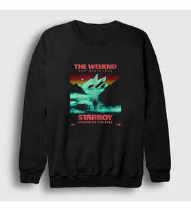 Presmono Unisex Siyah Tour Starboy The Weeknd Sweatshirt 159021tt
