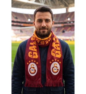 GALATASARAY ORİJİNAL LİSANSLI 5 YILDIZ KIRMIZI ŞAL ATKI