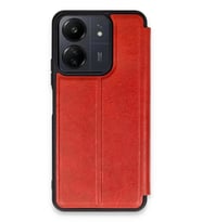 Newface Xiaomi Redmi 13C Kılıf Flip Cover - Kırmızı