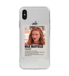 Iphone X / Xs Uyumlu Stranger Things Max Mayfield Desenli Şeffaf Telefon Kılıfı