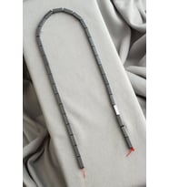 Hematit Doğal Taş Parlak Füme Dikdörtgen Kesim 4x13mm Dizi [AA]