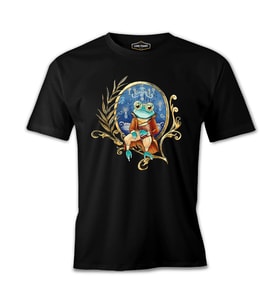 A Frog in front of a Mirror Siyah Erkek Tshirt
