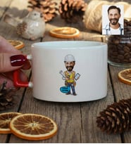 Kişiye Özel Karikatürlü İnşaat Mühendisi Lüks Fincan Mühendisler Günü Hediyesi