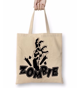Zombie Zombıe Bez Çanta Uzun Saplı