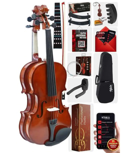 Midex CVL-742-PAK Çocuk Kemanı 8-10 Yaş 1/2 (Yastık Susturucu Çanta Yay Tel Reçine)