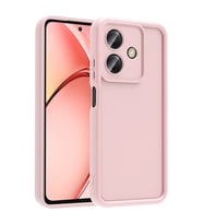Oppo A3 Kılıf Kamera Korumalı Kalın Kenarlı Viera Silikon Case (Pembe)