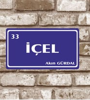Kişiye Özel Metal Plaka İçel 33 Retro Poster (29X15)