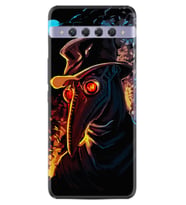 TCL 10 Plus Kılıf Silikon Desen Karga 1616