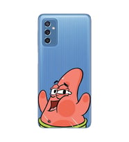 Samsung Galaxy M52 Uyumlu Patrick Star Desenli Şeffaf Telefon Kılıfı