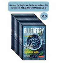 DERMAL Yenileyici ve Canlandırıcı Yaban Mersini Maskesi 25 gr 10 Adet