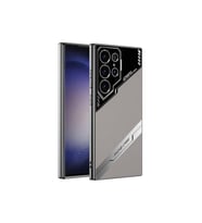 Samsung Galaxy S23 Ultra Uyumlu Kılıf Kamera Korumalı Suni Deri Tasarım Zore Yeni Seri Procase Kapak (Gri-Gri)