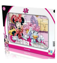 KS Games 24 Parçalı Minnie Mouse Lisanslı Çerçeveli/Frame Puzzle - Kız Çocuk - MIN704 - 3 Yaş üzeri
