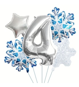Kartanesi 4 Yaş Rakam Folyo Balon Set