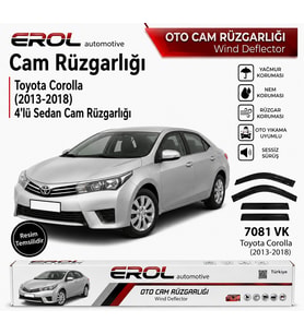 Toyota Corolla (2013-2018) 4'lü Mugen Cam Rüzgarlığı
