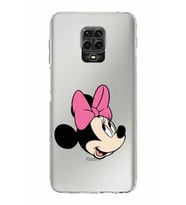 Xiaomi Redmi Note 9 Pro  Kamera Korumalı Kapak Minnie Mouse Tasarımlı Şeffaf  Kılıf