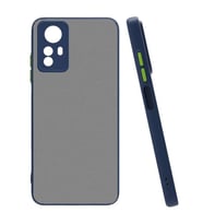 Coverzone Xiaomi Redmi Note 12S ile uyumlu K?l?f Hux Kapak ??k ve Dekoratif Model Toz Kir ve Darbelere Kar?? Koruma Y�kseltilmi? Kenarlar ile Ekstra Koruma Lacivert
