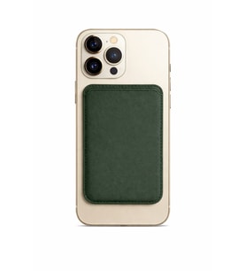 Lunex Premium Süet Magsafe Kartlık Forest Green iPhone 13