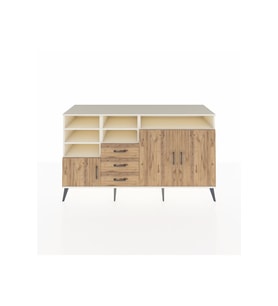 Kronos Konsol 7 Raflı 3 Çekmeceli 3 Kapaklı 176x59x99 Aytaşı-Çam